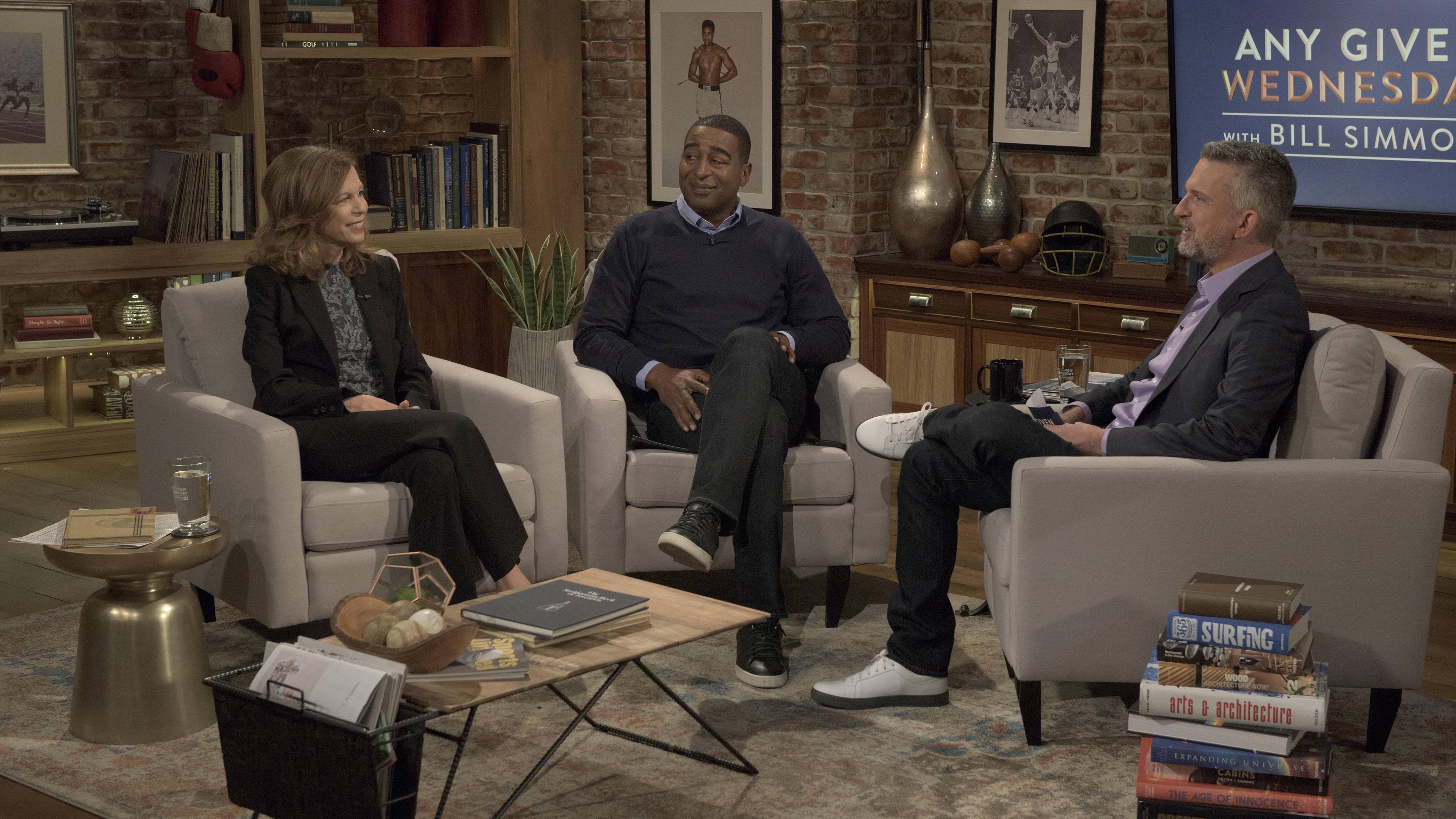 Joseph Gordon-Levitt, Cris Carter & Amy Trask