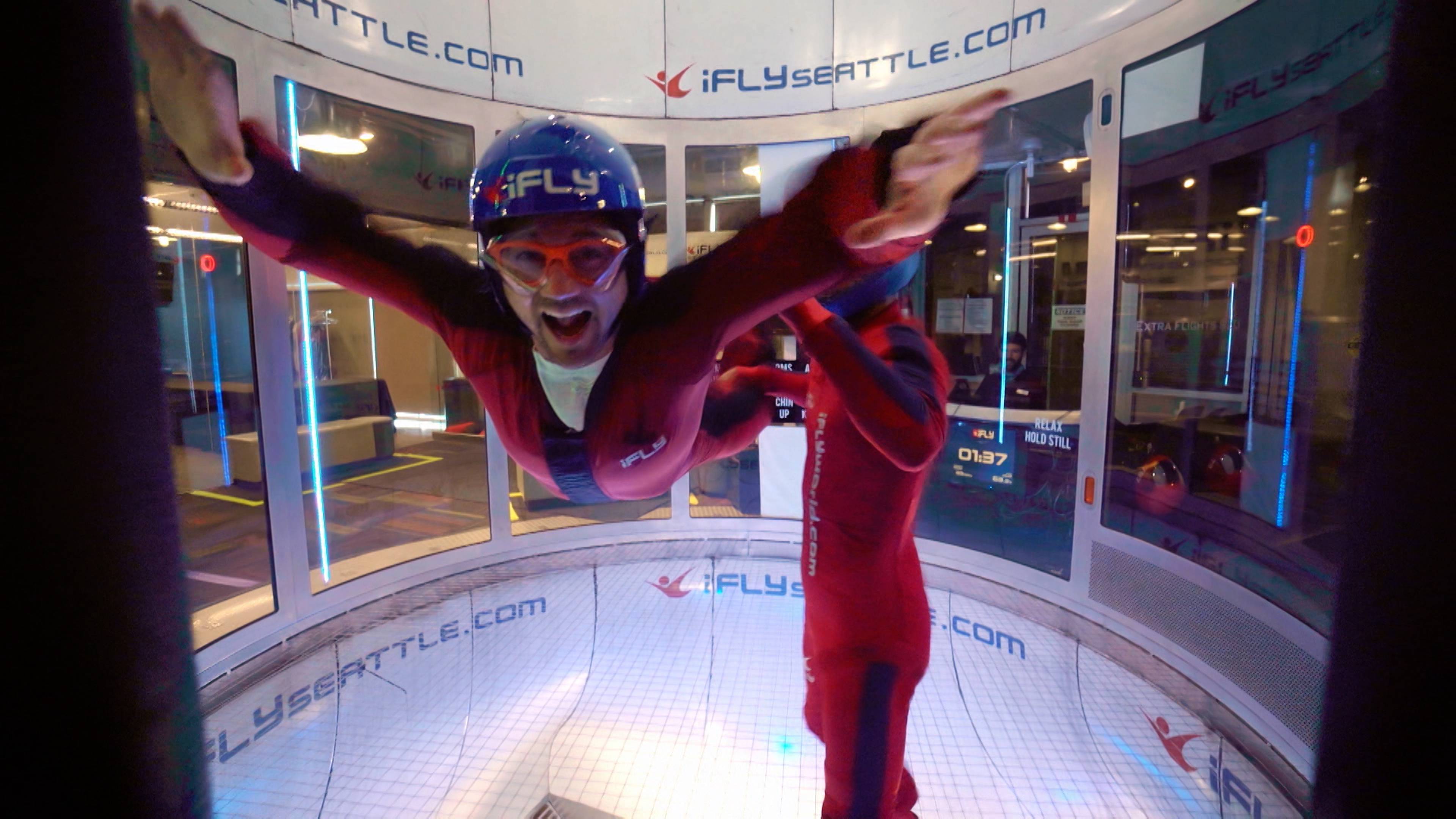 Indoor Skydiving w/ Blippi - Amazing Flying Tricks