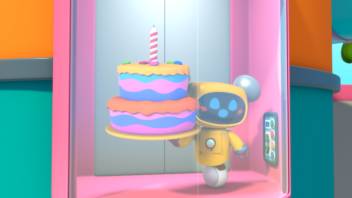 Flying Birthday Party Cake