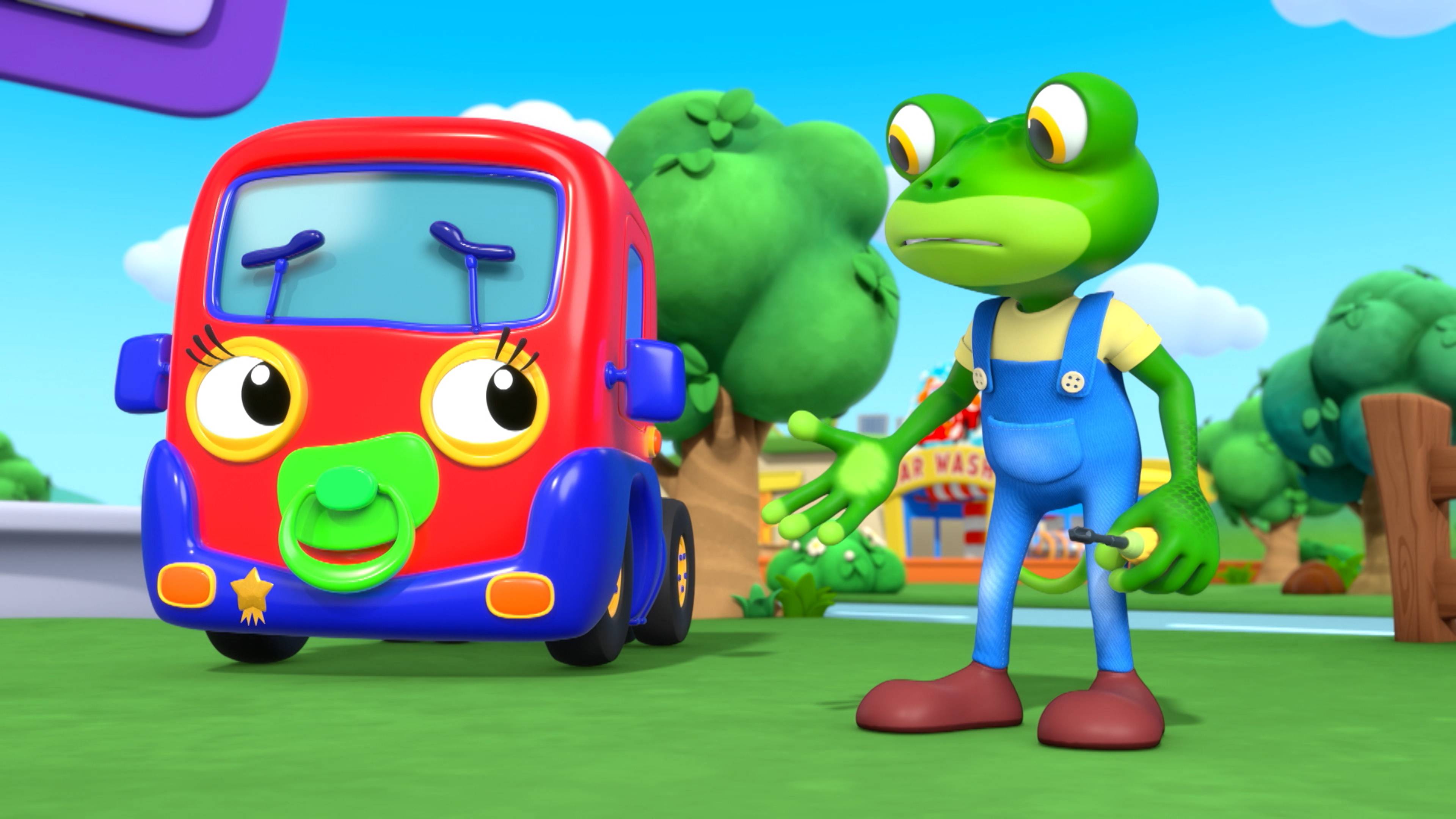 Baby Truck's First Driving Test