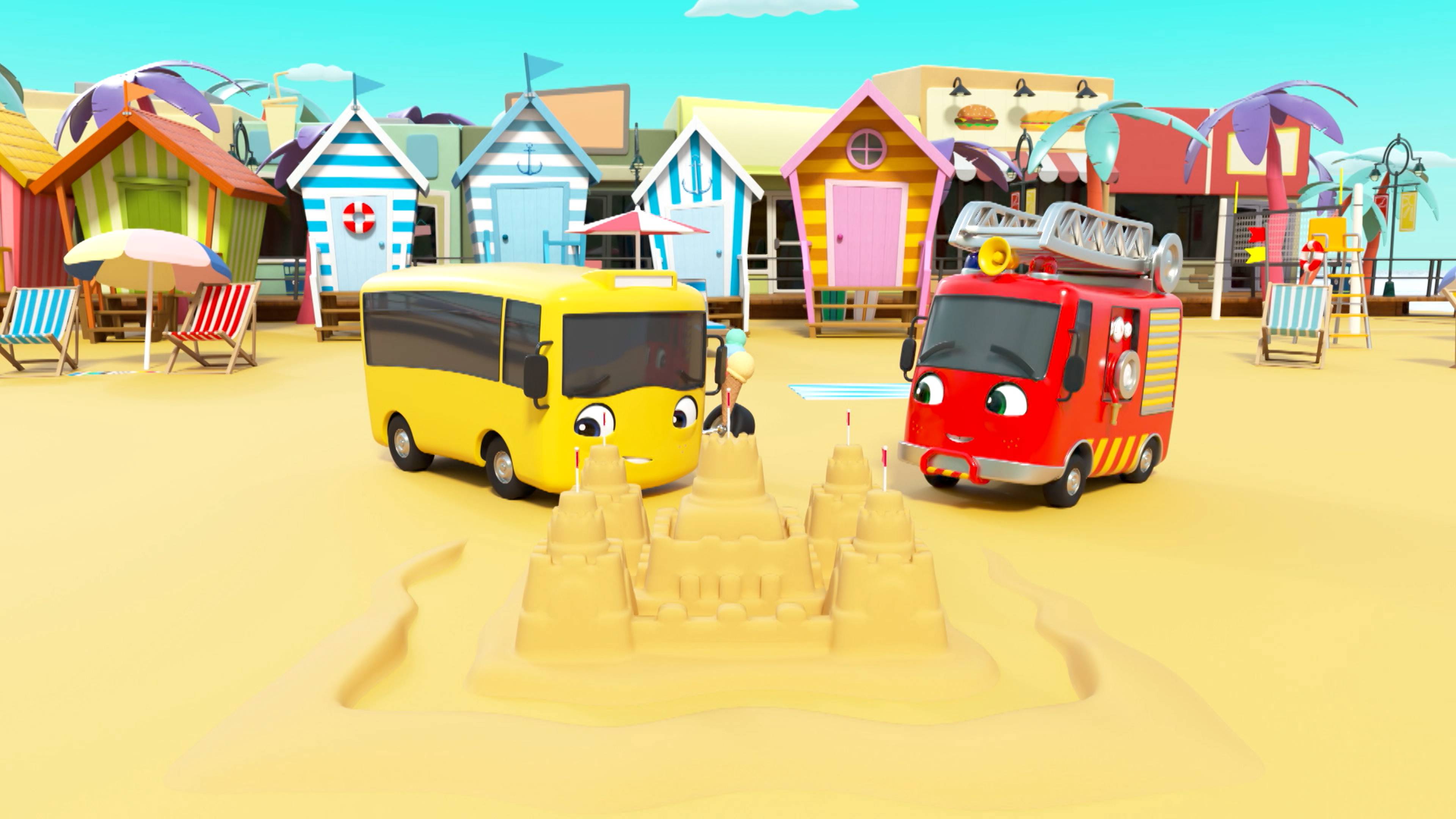 Ice Creams Down the Beach - Build the Sandcastle!