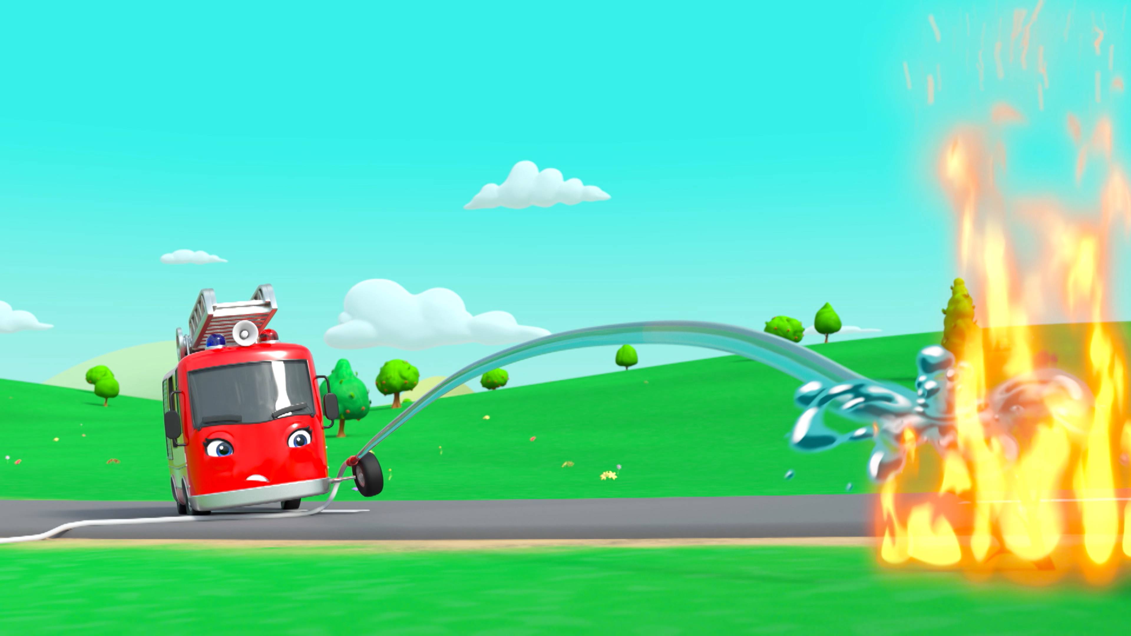 Mommy Firetruck Saves the Day - Fighting Fires!