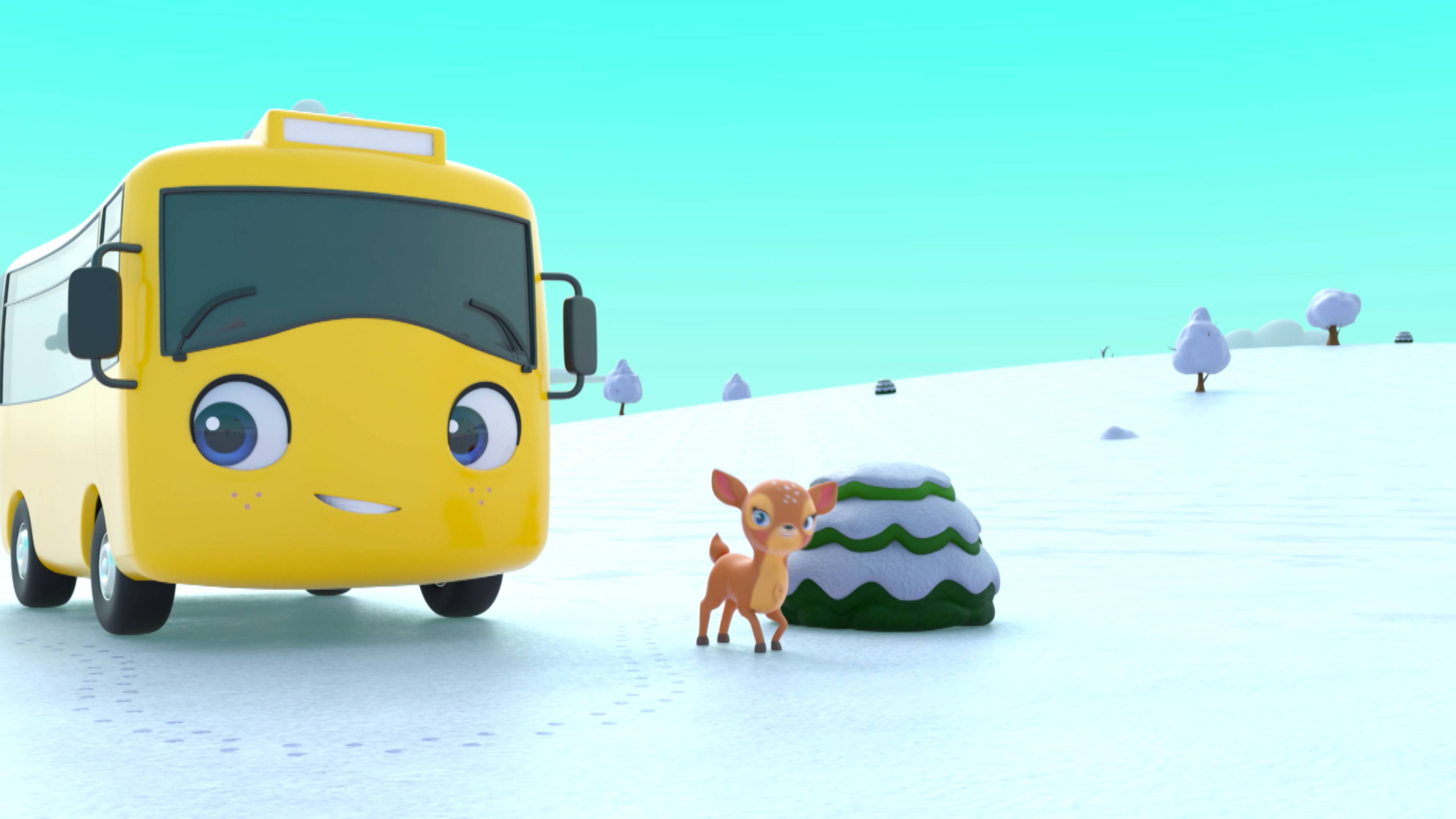 Cute Baby Reindeer - Playing with New Friends