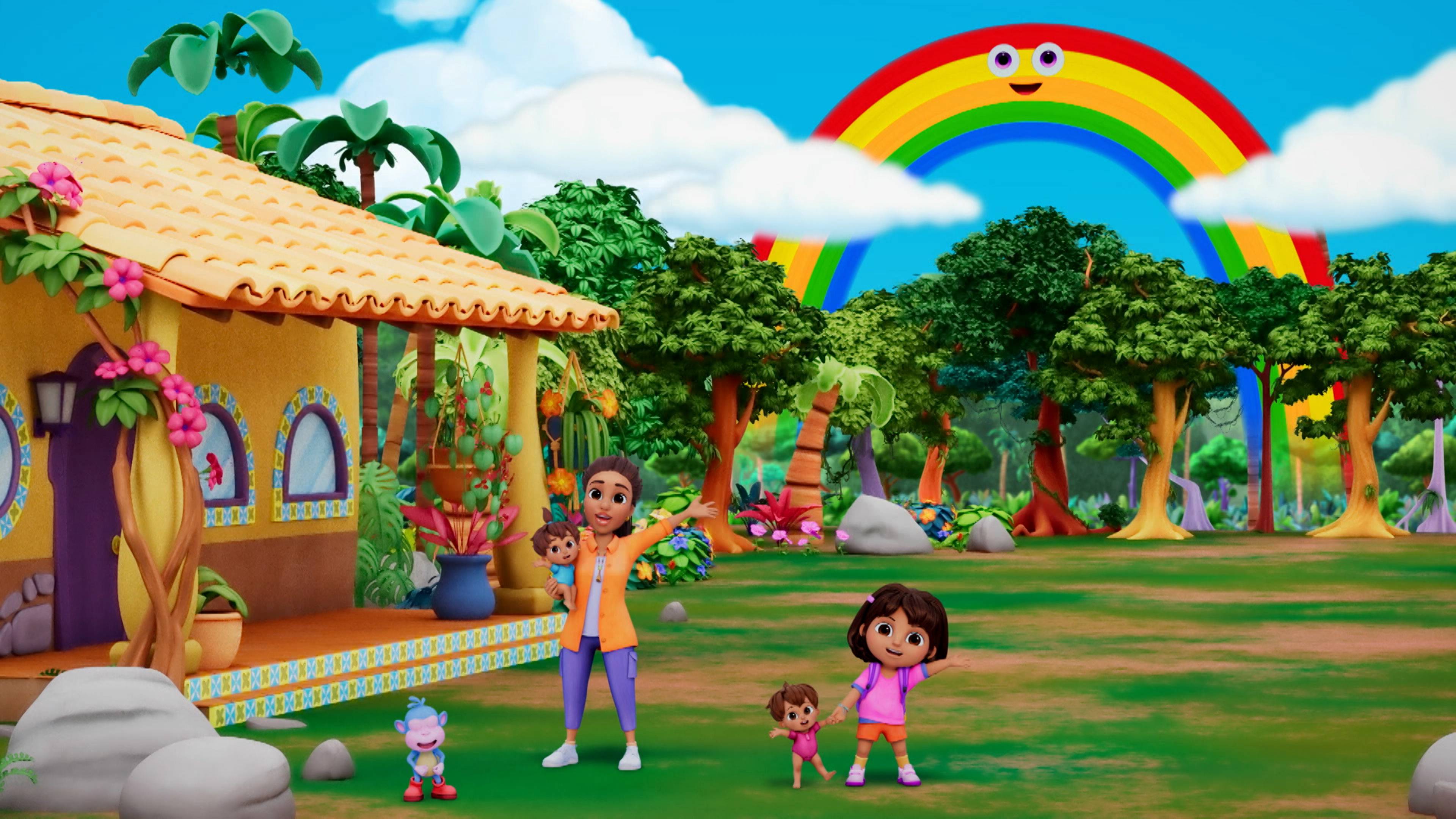 Rainbow's Lost Colors / Boots' Rubber Band Ball