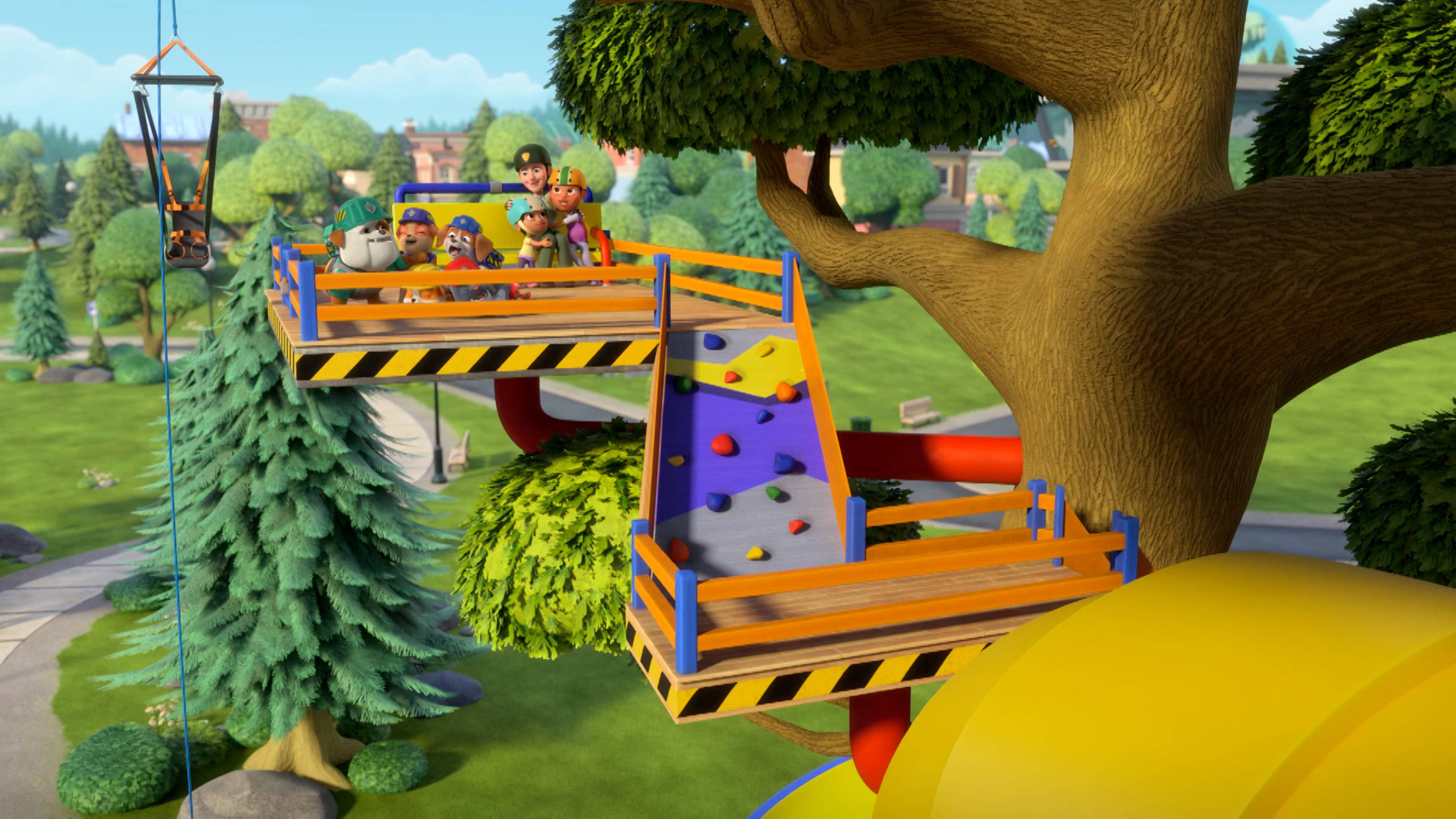 The Crew Builds A Treehouse / Chicken Feeder