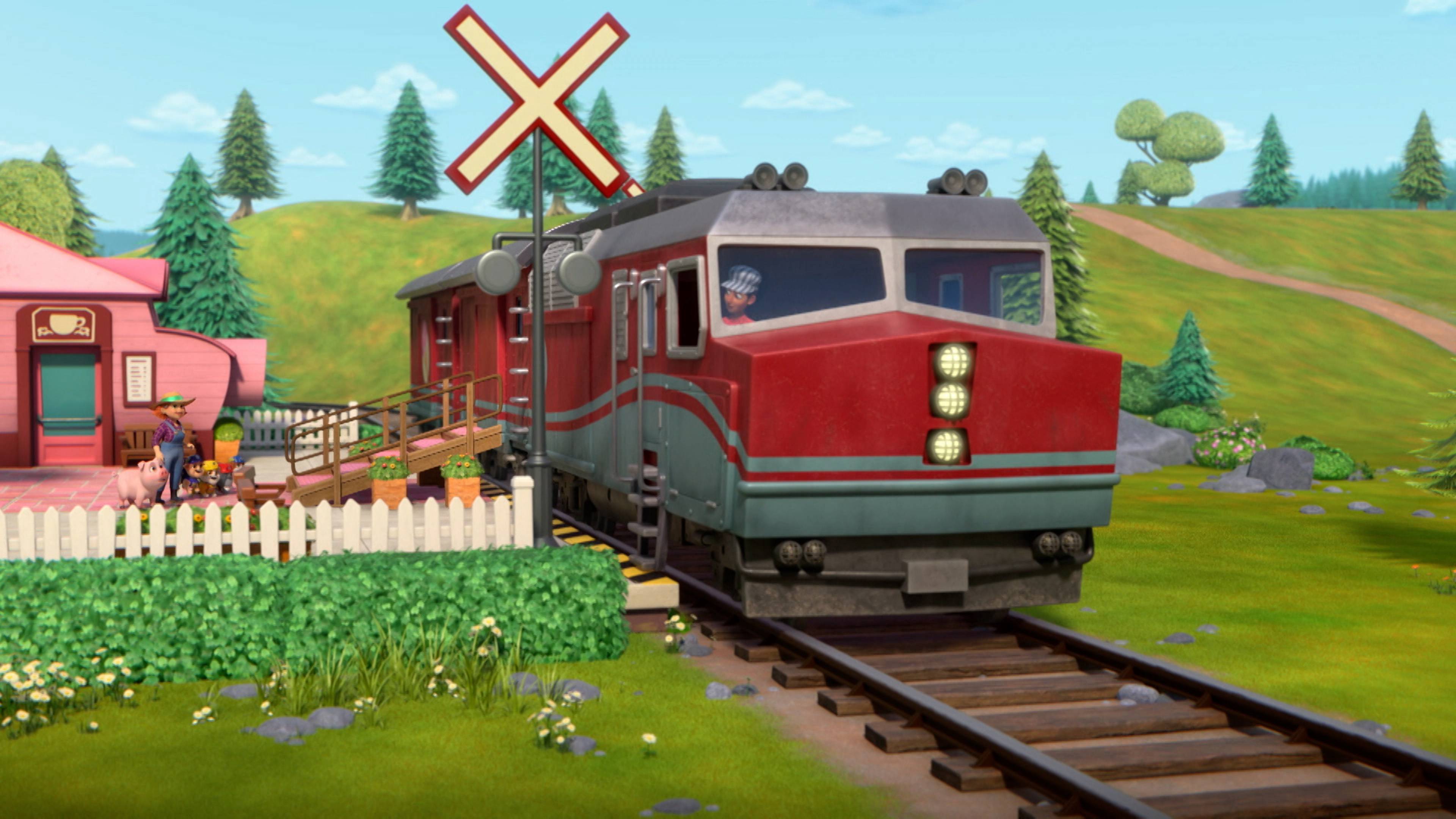 The Crew Builds a Train Station / Sparkle Sign