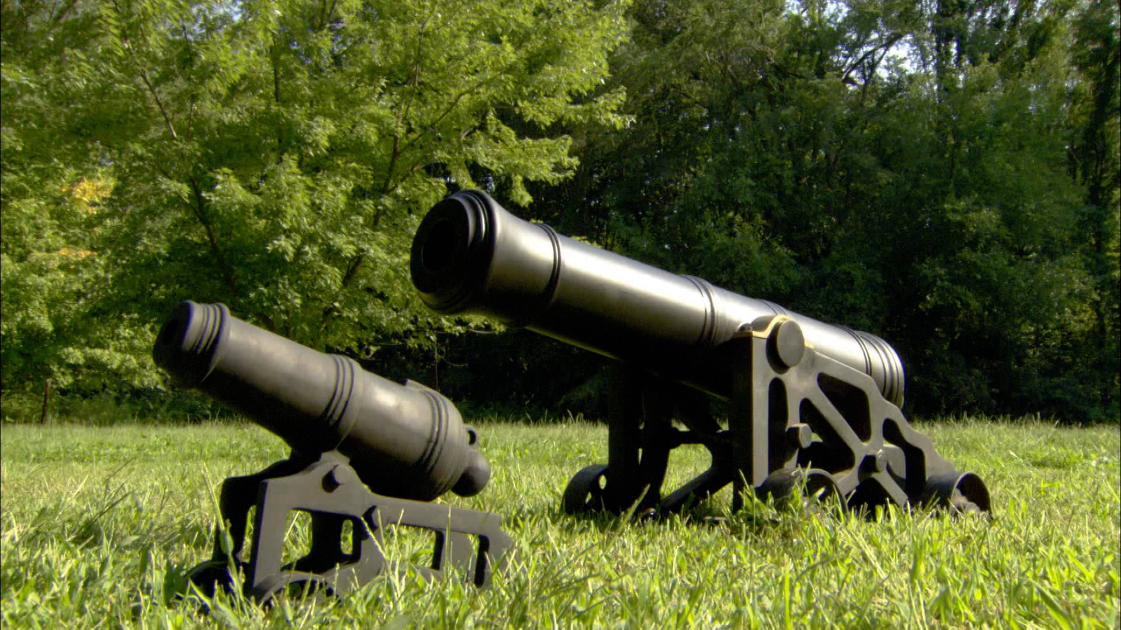 Canvas Wall Tents and Cannons