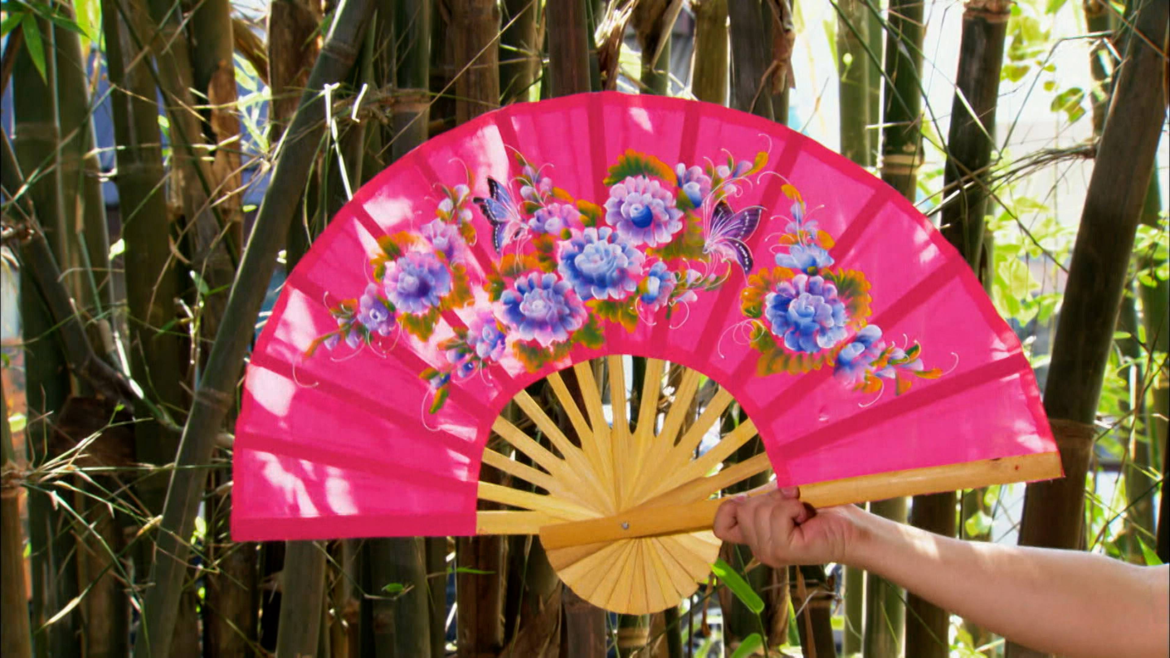 Paper Fans, Walnut Oil, Copper