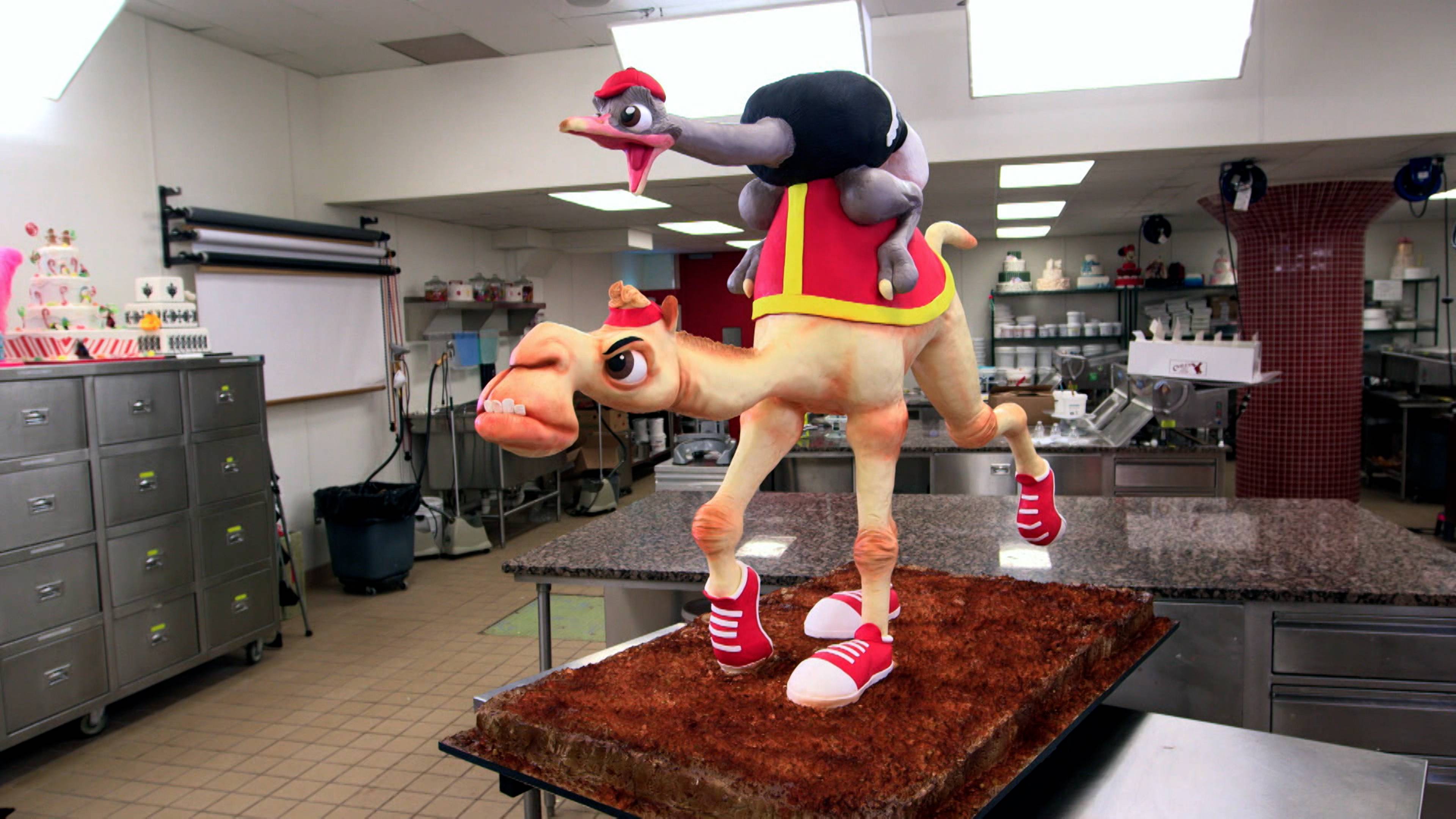 الجمال والنعام