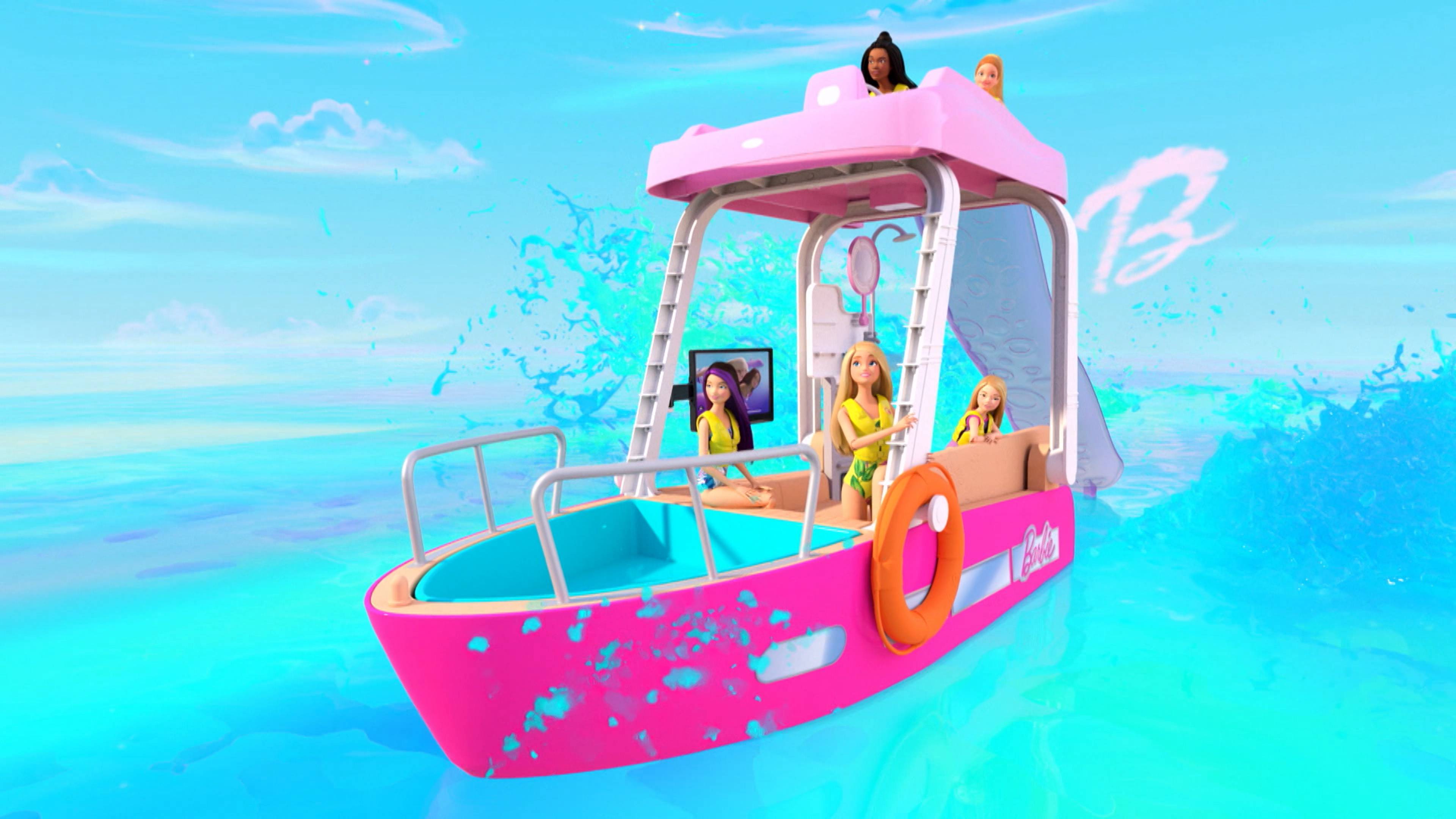 Barbie Sails the Dream Boat to a Glitter Island!