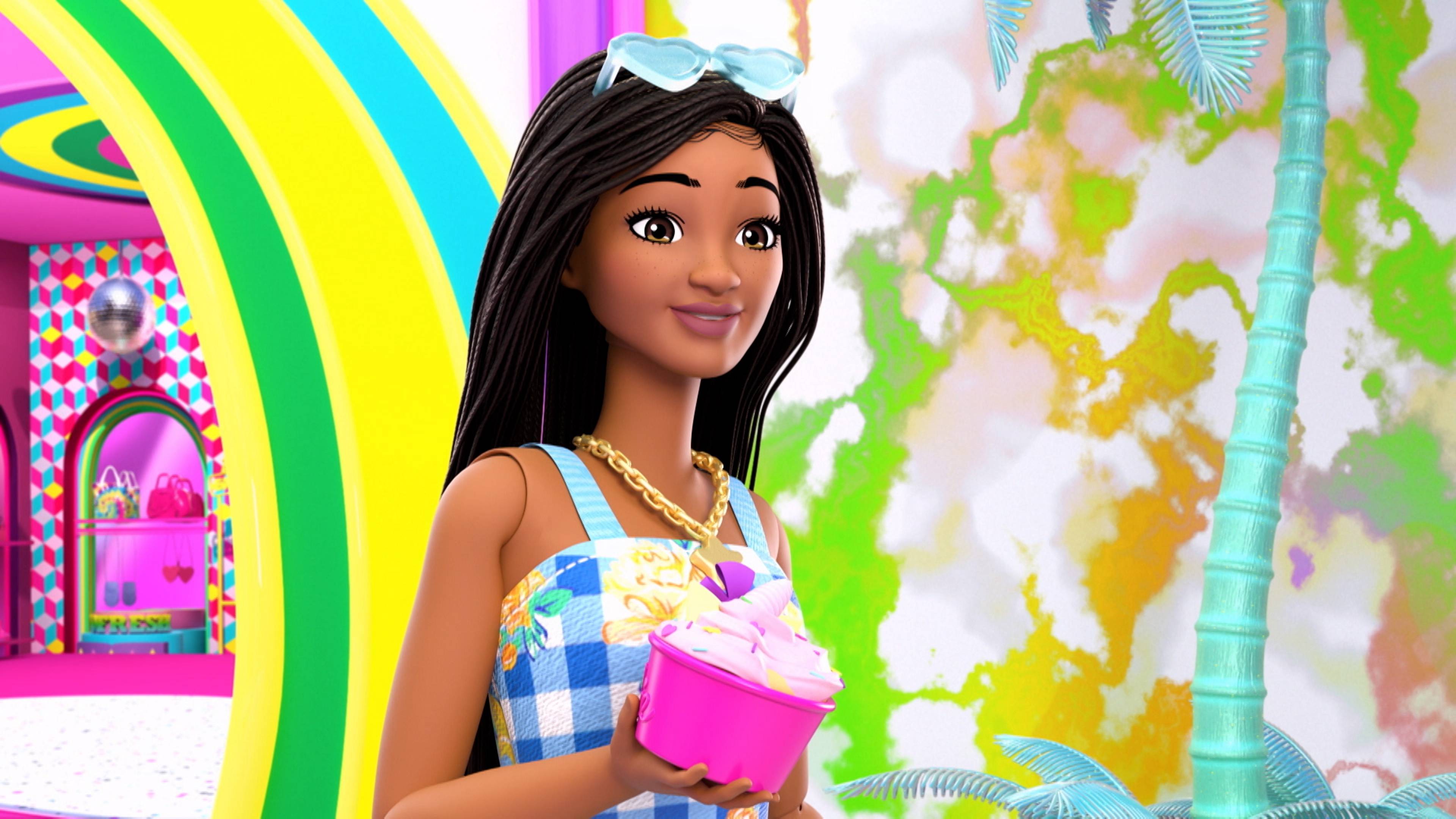 باربي تريز ماكينغ آيس كريم!