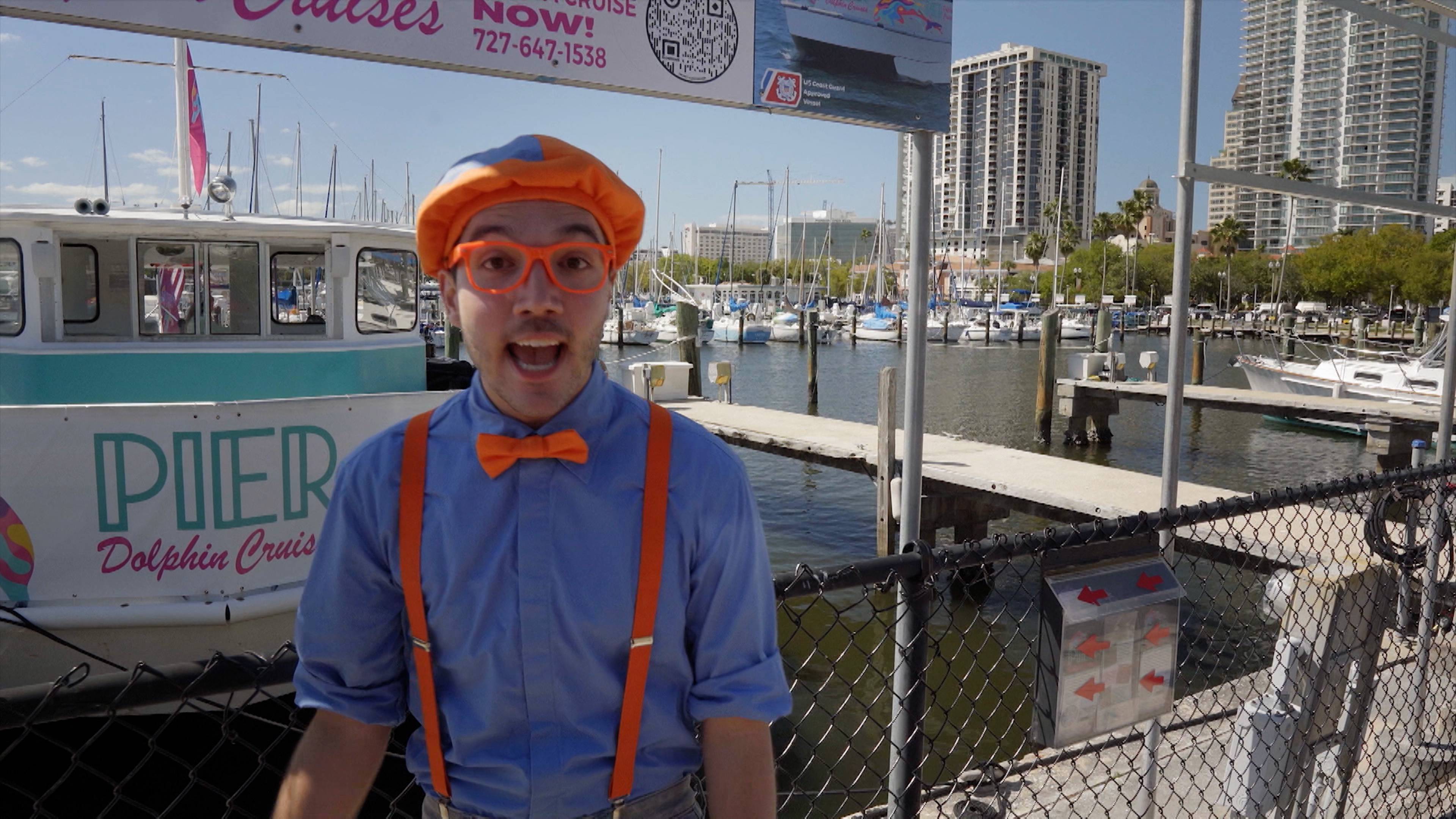 Blippi Boards a Boat