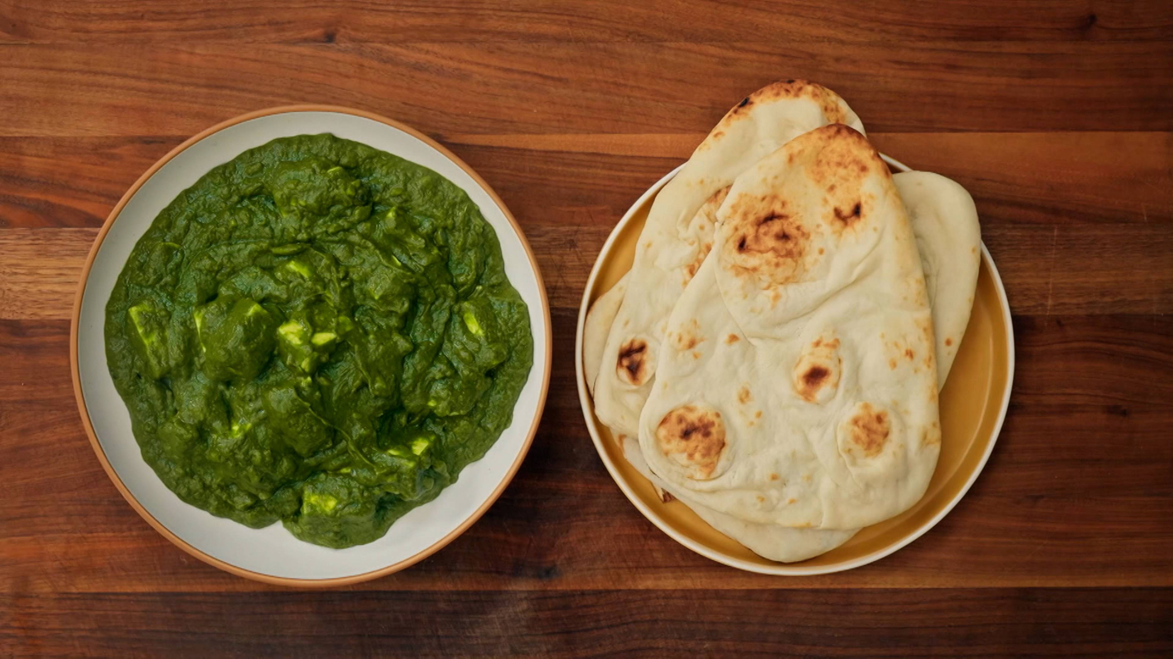 Pakoras and Saag Paneer