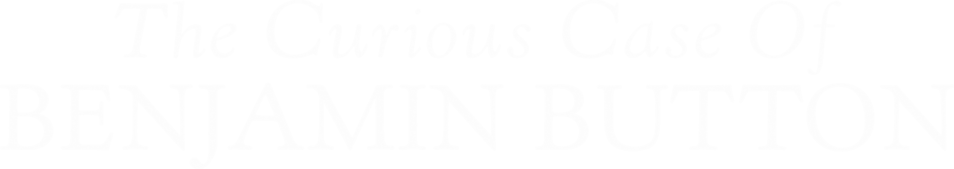 The Curious Case Of Benjamin Button movie logo