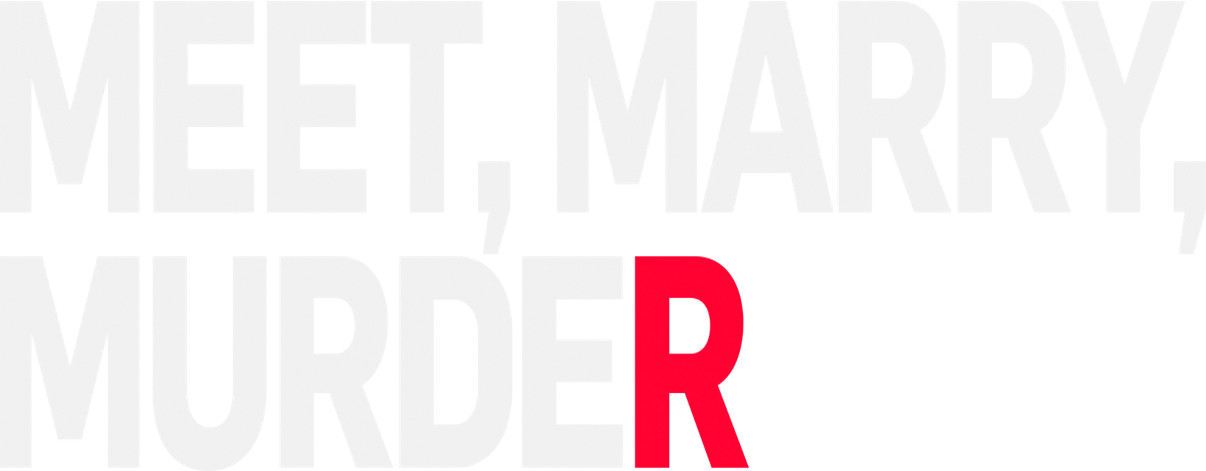 Meet, Marry, Murder series logo