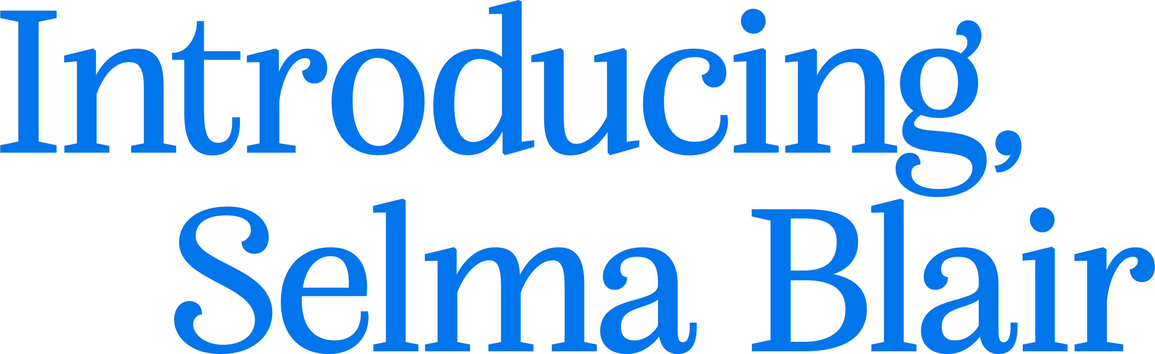 Introducing, Selma Blair series logo